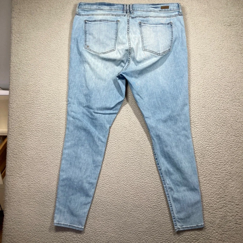 Kut from the Kloth Toothpick Skinny Jeans Women 20W‎ Light Wash Distressed Denim